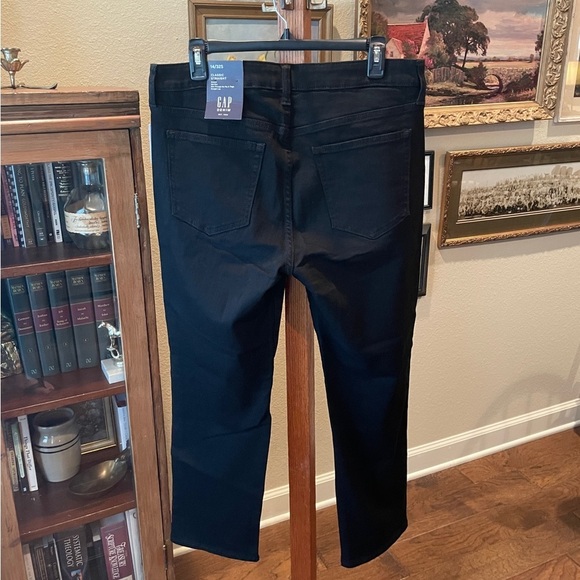 NWT GAP women’s Classic Straight leg stretch denim jeans 14 Short black - Picture 8 of 10